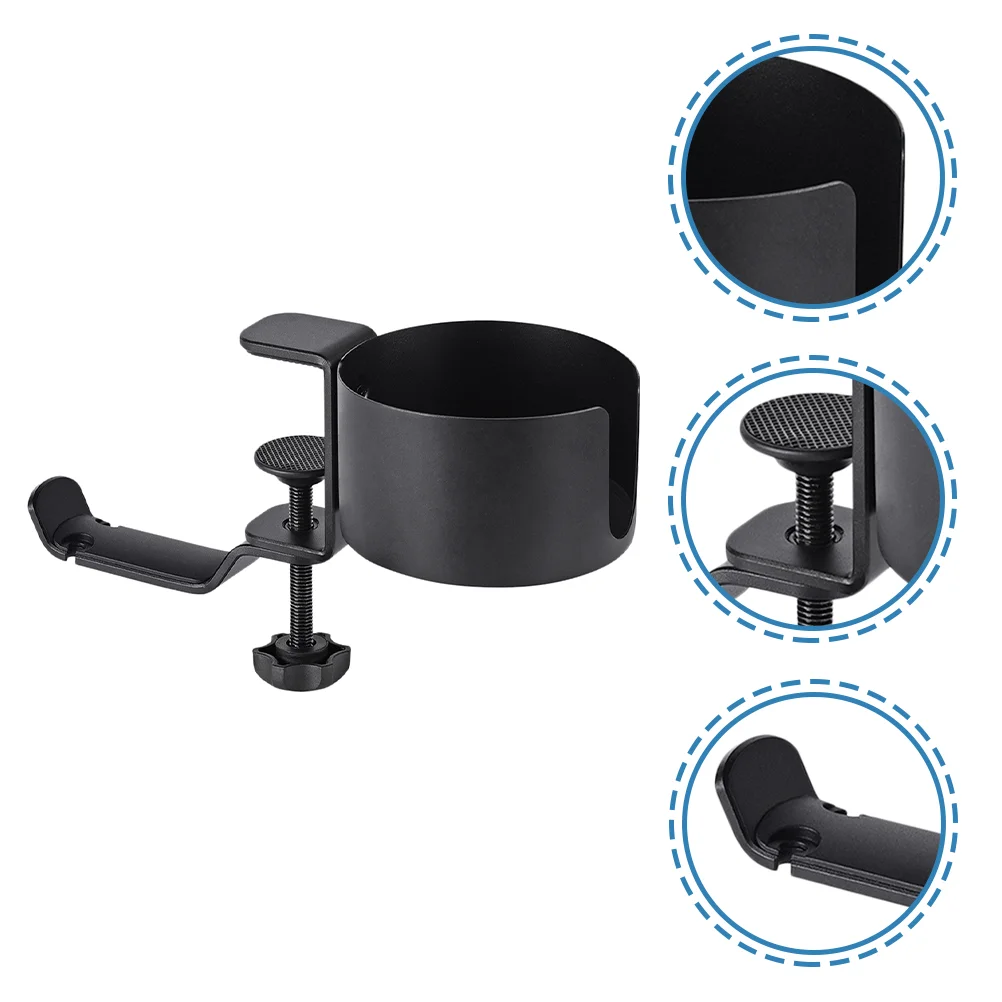 

Desk Cup Holder Convenient Headphone Hanger Multi-function Headset Hook