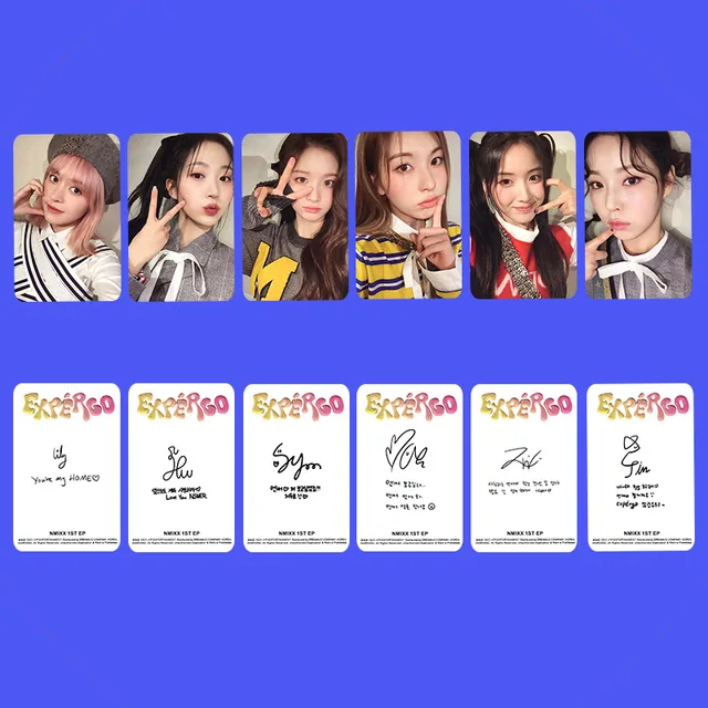 6Db/Set Kpop Új Album Nmixx Entwurf Hirdetés Mare Fotokardok Lomo Kártyák Fotók Lily Haewon Lányok Rajongói Ajándék - Image 2