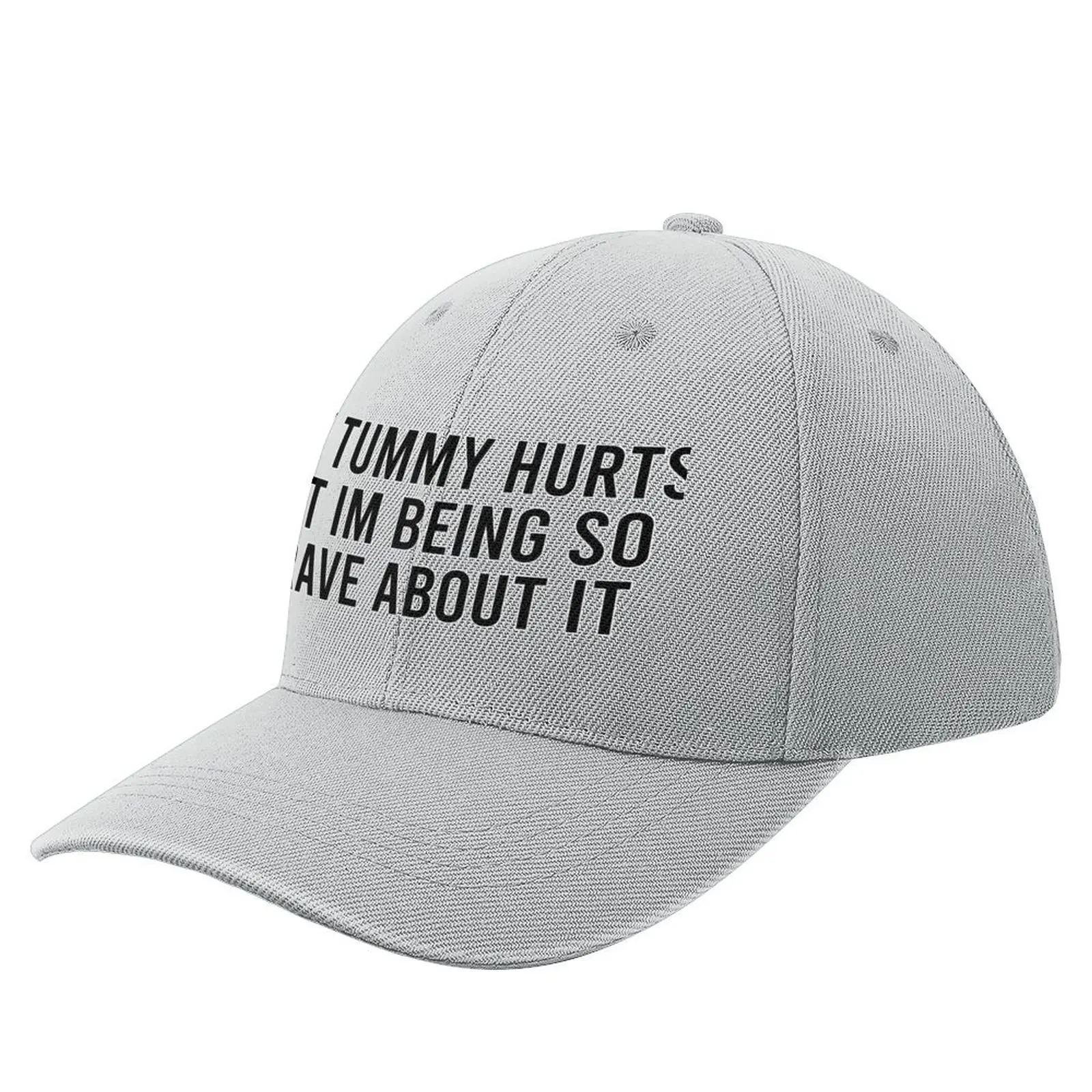 

My tummy hurts but im being so brave about it Baseball Cap Mountaineering Icon Sun Hats For Women Men'S