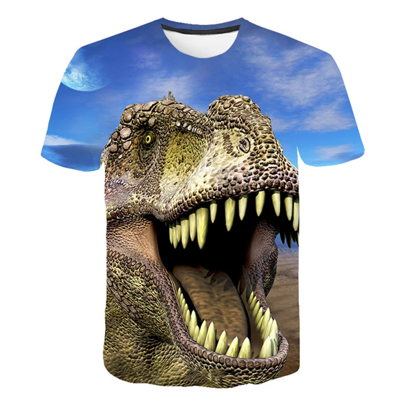 t shirt design Kids Boys Dinosaur T shirts Baby Cartoon 3D Print Short Sleeve Jurassic Park Tops Children Fashion Tshirt 4-14 Years Kids TShirt striped t shirt