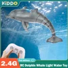 RC Dolphin Whale Spray Water Toy 2.4G Remote Control Shark Animal Water Boat Ship Robots Fish Electric Toys for Kids Xmas Gifts 2