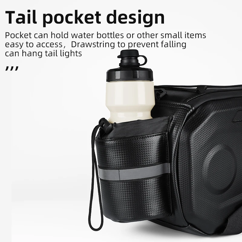 Waterproof Hard Shell 17L Bike Bag with Large Capacity for Mountain and Road Riding