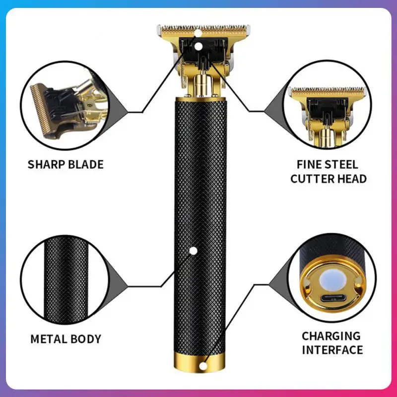 

T9 Men's Barber Retro Hair Trimmer Professional Razor Trimmer Hair Cut Machine Wireless Hair Clipper Beard Man Shaving Tools