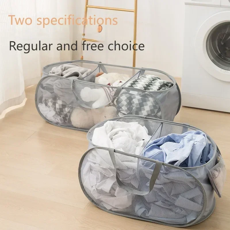 

Laundrys Organizer Collapsible 2 Grids Dirty Clothes Basket with Handles for Bedroom Laundry Room Closet Bathroom Laundry Basket