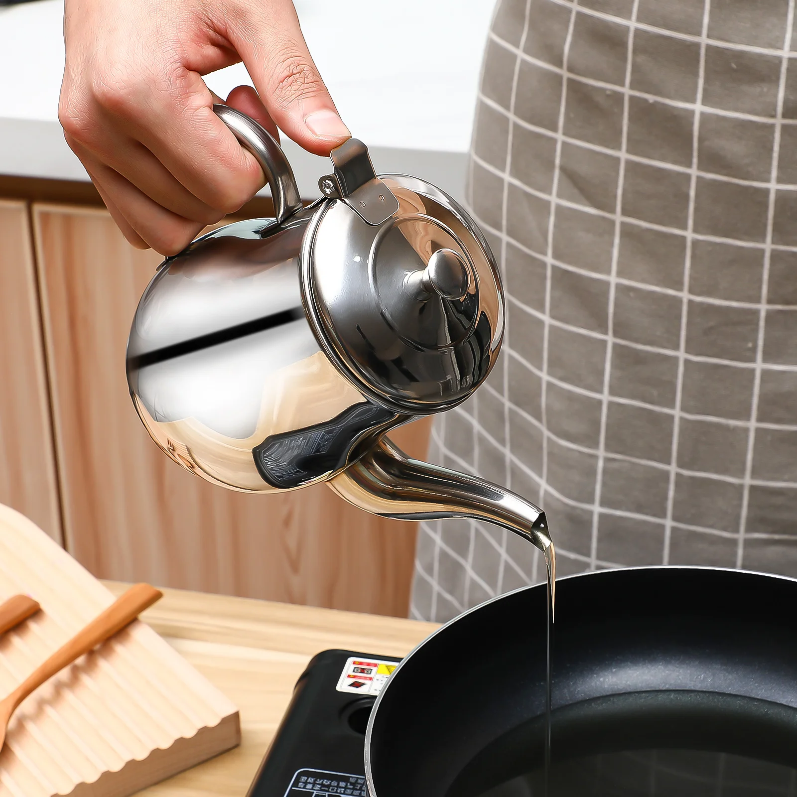 

Stainless Steel Oil Pot Strainer Oilpot with Filter Container Grease Storage Holders
