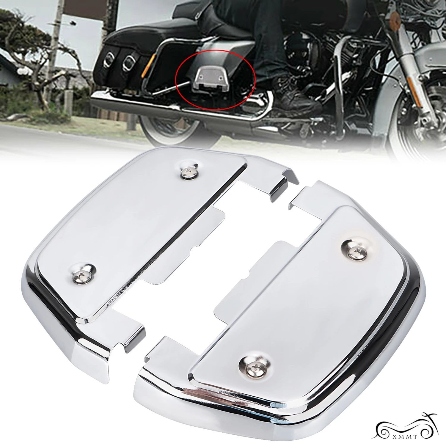 Chrome Passenger Footrest Footboard Cover Fit For Harley Street Glide Flhx Flhxxx Road King