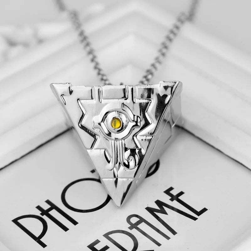 Anime 3D Yu-Gi-Oh Necklace Puzzle Yugioh Pendant Necklace Cosplay Pyramid Egyptian Eye Of Horus Long Chain Jewelry necklace pendant anime necklace game necklace