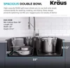 33 Inch Dual Mount 50/50 Double Bowl Granite Black Kitchen Sink W/Drop in And Undermount Kitchen Sink Installation 4