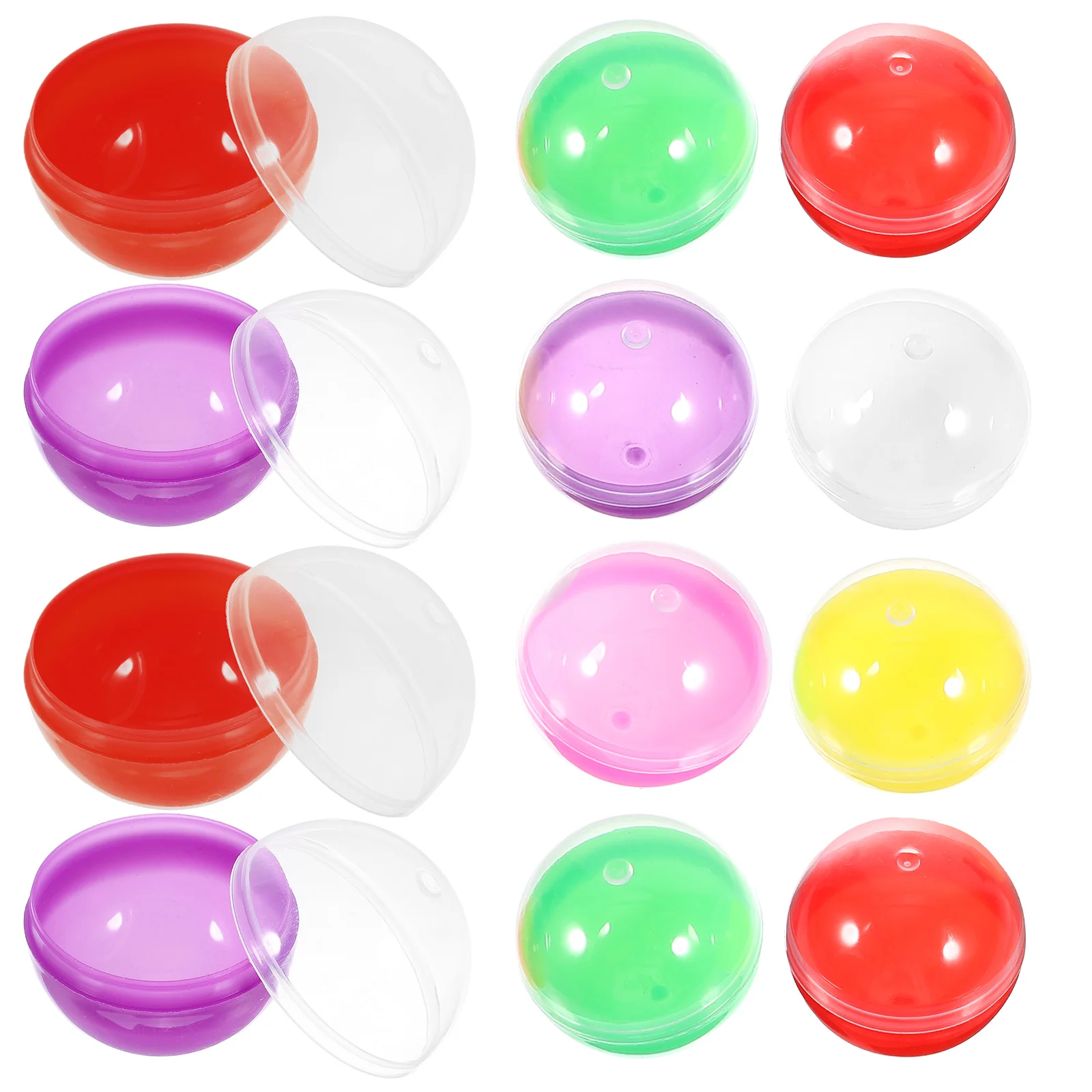 

32mm Plastic Fillable Balls Openable Storage Packing Balls Funny Colored DIY Balls Colorful Balls Multi-use Twisted Balls