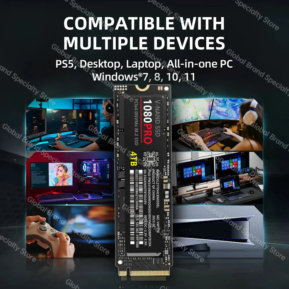 1080 PRO  Ʈ ָ Ʈ ϵ ũ, ũž, PC, PS5 ƮϿ, 4TB SSD-NGFF, M2 2280 PCIe4.0 NVME б, 13000 MB/S, 2TB