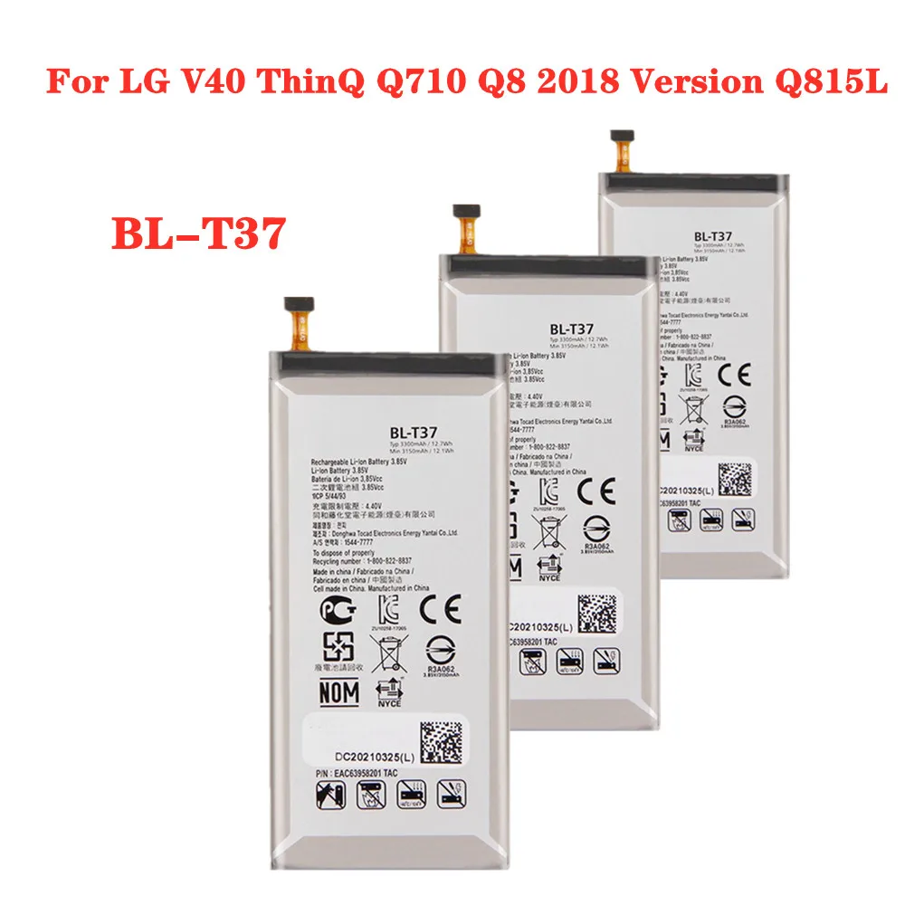 

Новый высококачественный аккумулятор BLT37 BL-T37 3300 мАч для LG V40 ThinQ Q710 Q8 2018 версия Q815L BL T37 Сменный аккумулятор для телефона