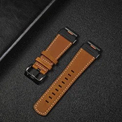 Premium Leather Quickfit Watch Strap, 22 - 26mm Adjustable Wristband - 22MM (DBr)