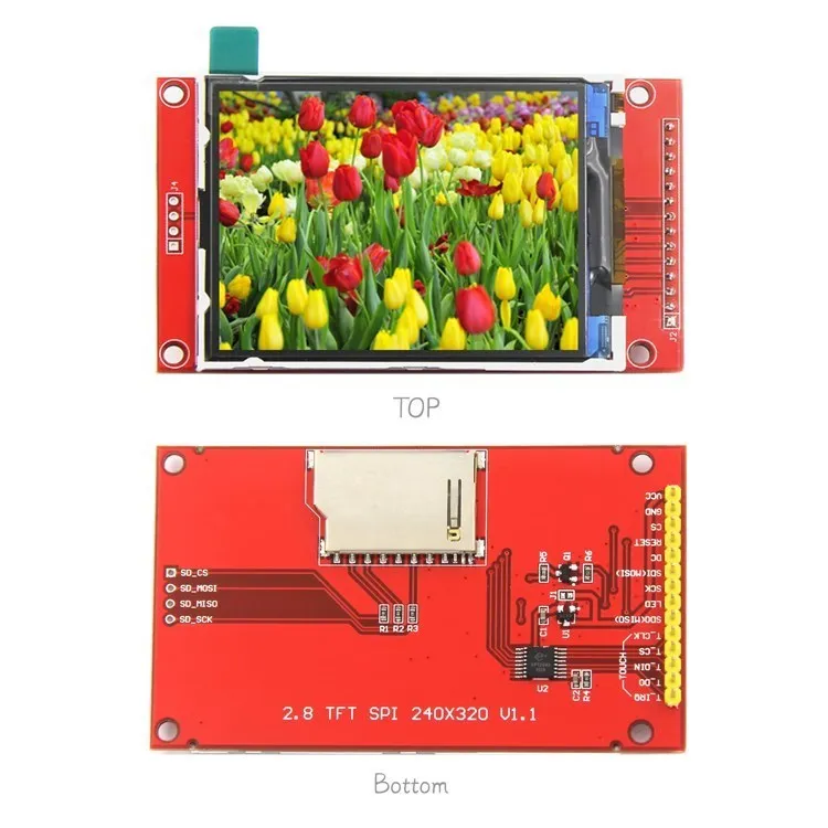 Spi Tft Lcd Painel de Toque Módulo Porta Serial com Pbc Ili9341 2.8 Polegada Spi Serial Branco Display Led com Caneta Toque 240x320 2.8 - Imagem 6