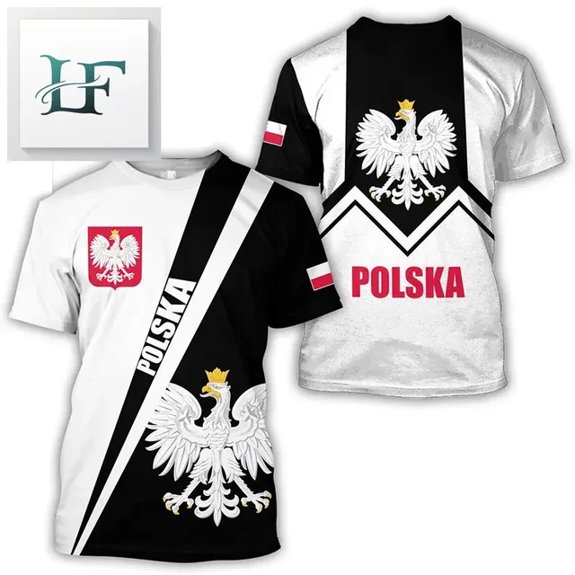 Poland Flag Graphic T Shirt For Men 3d Print Man Clothing Oversized Tees Top Fashion Casual Short Sleeve Blouse Harajuku Clothes 3