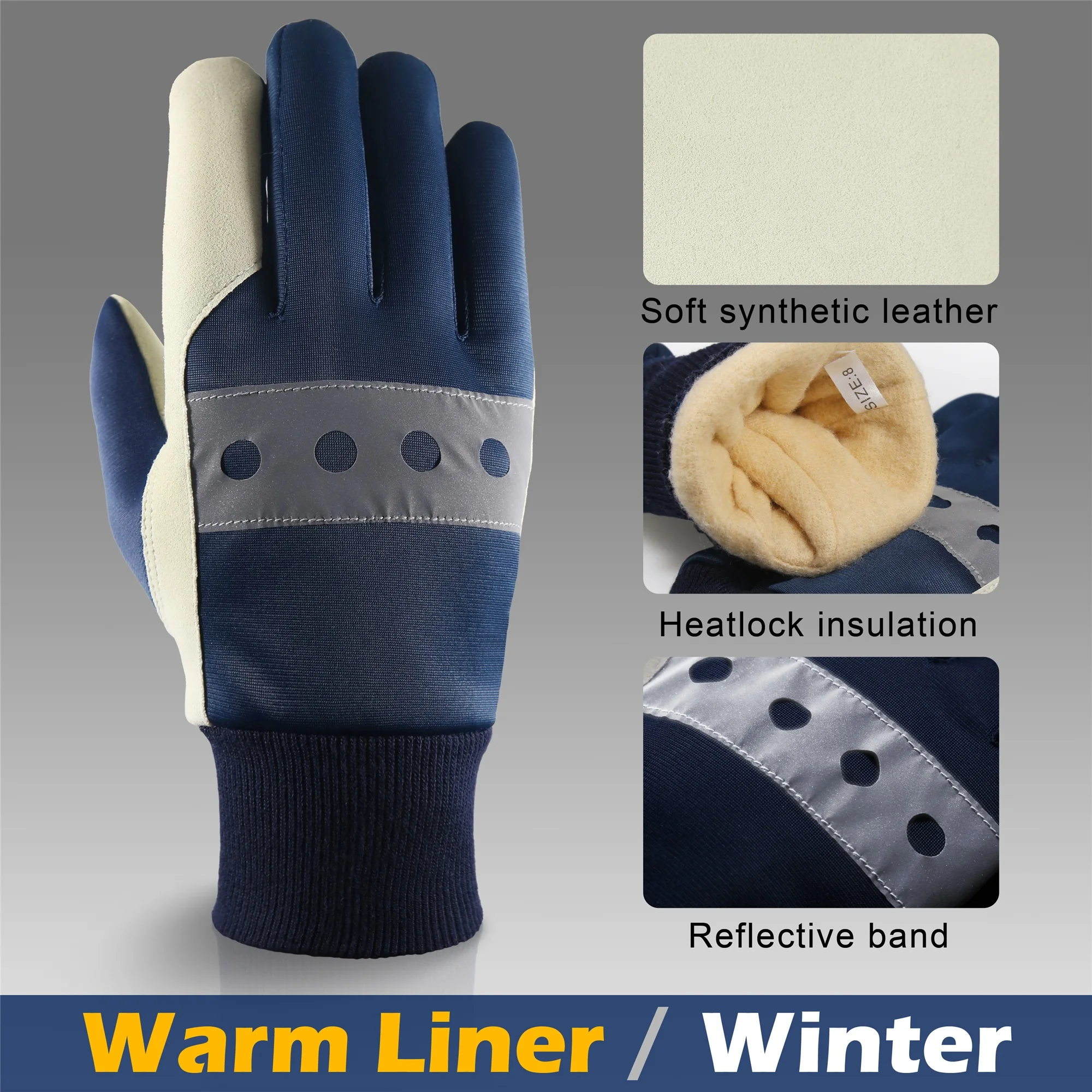 Work gloves garden gloves All-Round safety gloves synthetic palm reinforced padding thumb crotch protection