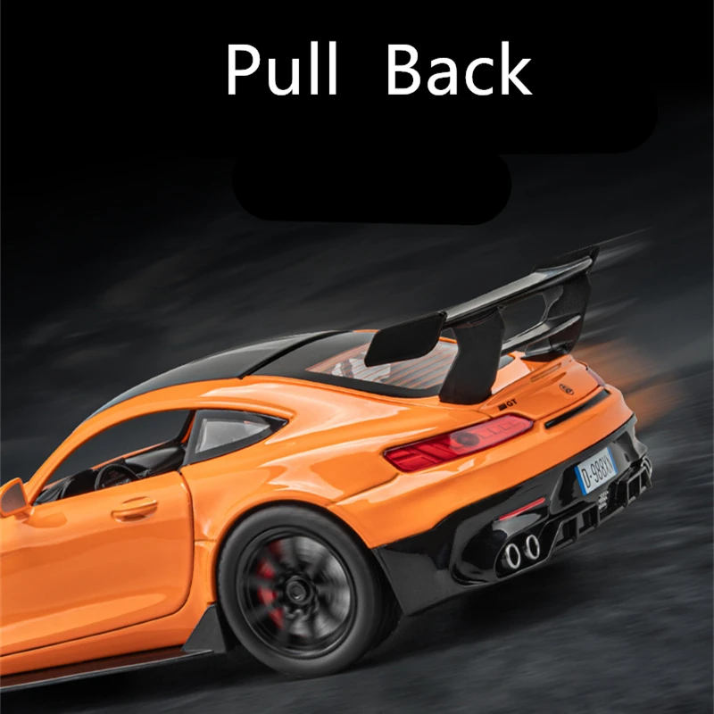 1/24 Benzs-GT GTR 합금 스포츠카 모델 다이캐스트 및 장난감 차량 금속 레이싱 카 모델 높은 시뮬레이션 사운드 및 라이트 키즈 선물