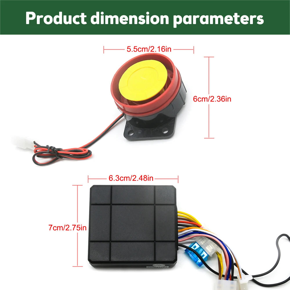 12V Motorcycle Alarm Remote Start Keyless Control System Remote Control Motorcycle Anti-theft Alarm System Electric Engine Lock Motorcycle Alarm Anti Theft Alarm