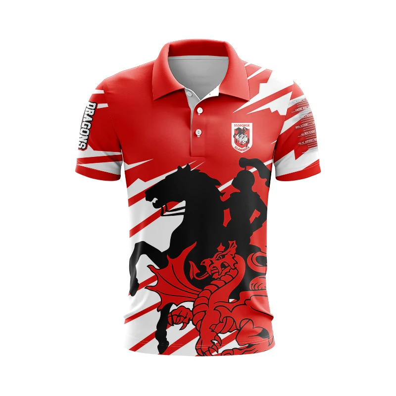 

2024 ST GEORGE ILLAWARRA DRAGONS ADULT FISHFINDER FISHING SHIRT RUGBY JERSEY 2024/25 Dragons "Fish Finder" Travel Polo Shirt