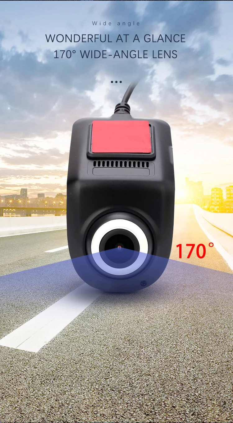 Brisk Links Dash Cam Full HD 1080P, Durable low profile design, 156° Super  Wide Viewing Angle, G-Sensor, Loop Recording, Super HDR, Motion Detection,  with Bonus Multi Optional Mounts 