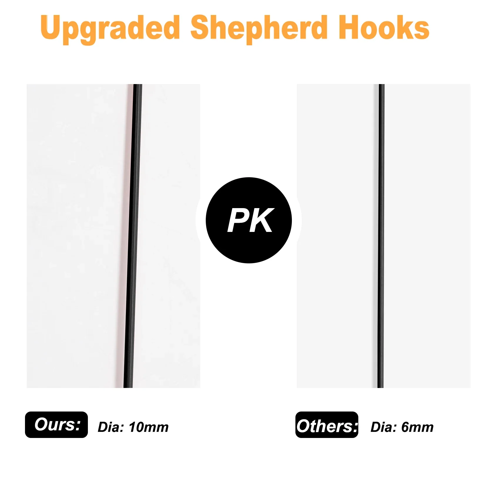 8PCS 90cm Metal 8 Heavy Duty Garden Shepherd Crook Hooks Lantern Stand Bird Feeder
