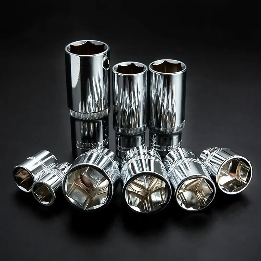 Prodrill 1/4”, 3/8” 1/2” Drive Socket Set 6/9/10 Pcs External Sockets Cr-V Steel Standard Socket Set