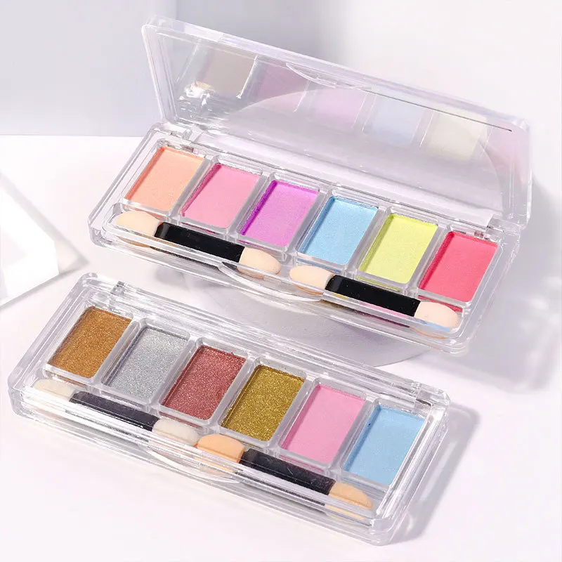 Nail New Solid Magic Mirror Powder Set Di 6 Colori Aurora Powder Solid Magic Mirror Powder Fairy Powder