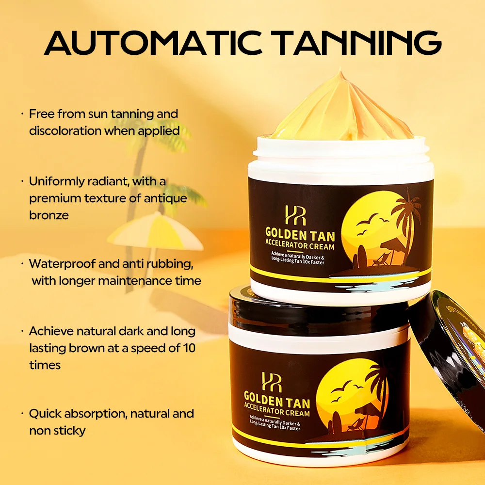 Golden Black Acceleration Cream Body Sun Free Bath Moisturizing Skin Facial Self Tanners Blackening Cream