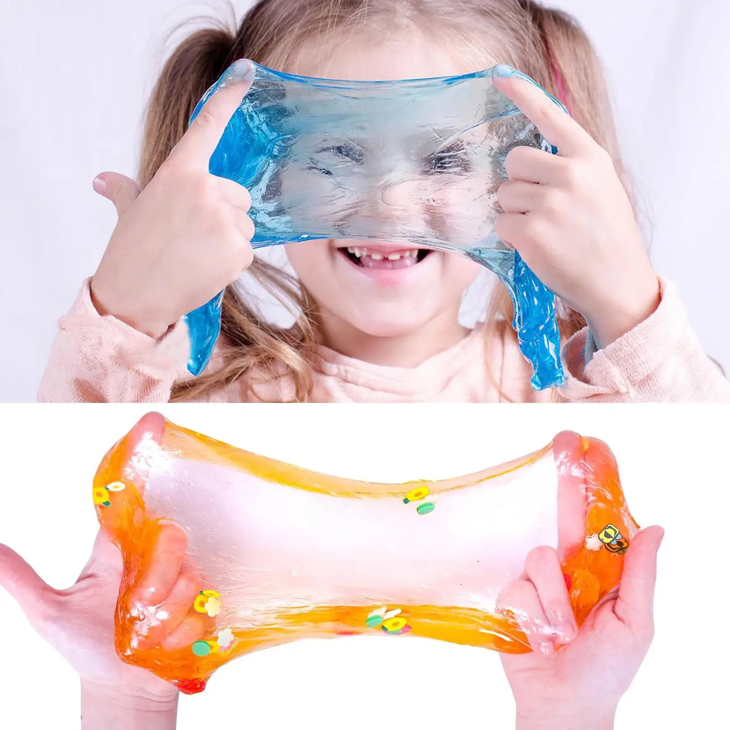 Slime Kit Slime Charms Set for Kid Transparent Crystal Mud Super Soft Glossy Jelly Crispy Slime Adhesive DIY Decompression Toy slime kit,fluffy slime