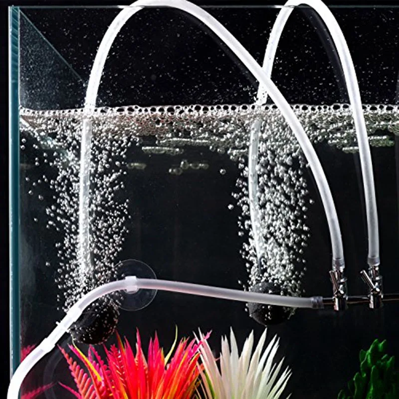 1Set Aquarium Oxygen Pump Hose Air Bubble Stone Plastic Connector Acessorios Fish Tank Air Pump Connector Control Valve Supplies 6