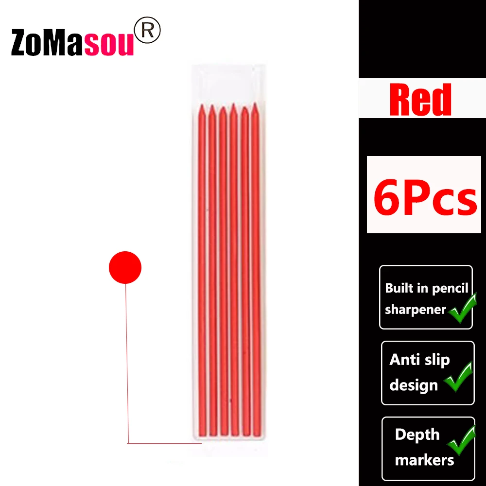 Premium Carpenter's Mechanical Pencil with Deep Hole Marker and Sharpener