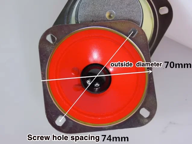 2.75 inch 70mm Tweeter Red Paper Cone Magnetic Fluid Clear Bookshelf Speaker Sound System 8ohm 50W 1pairs