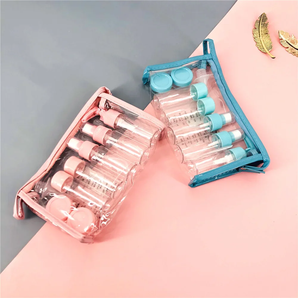 Compact Refillable Perfume Spray Bottles - Set of 10 Transparent Travel Accessories