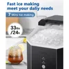 Ice Maker, 10,000pcs/33lbs/Day, Portable Handheld Nugget Ice Maker Machine with Handle, Ice Makers Countertop Self-Cleaning 2
