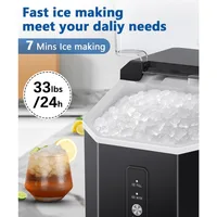 Ice Maker, 10,000pcs/33lbs/Day, Portable Handheld Nugget Ice Maker Machine with Handle, Ice Makers Countertop Self-Cleaning 2