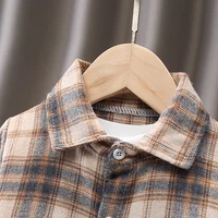 IENENS enfants chemise vêtements printemps Blouses minces vêtements infantile garçon Plaid couverture en coton 1 2 3 4 ans enfants chemise à manches longues 3