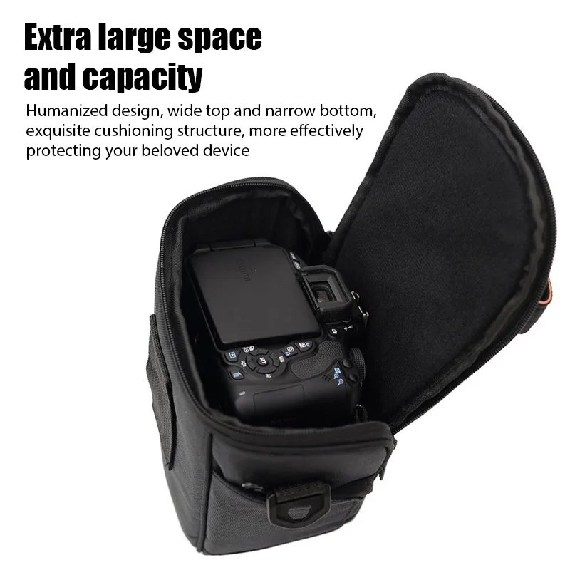 Waterproof Black Camera Shoulder Bag for DSLR Photographic Equipment
