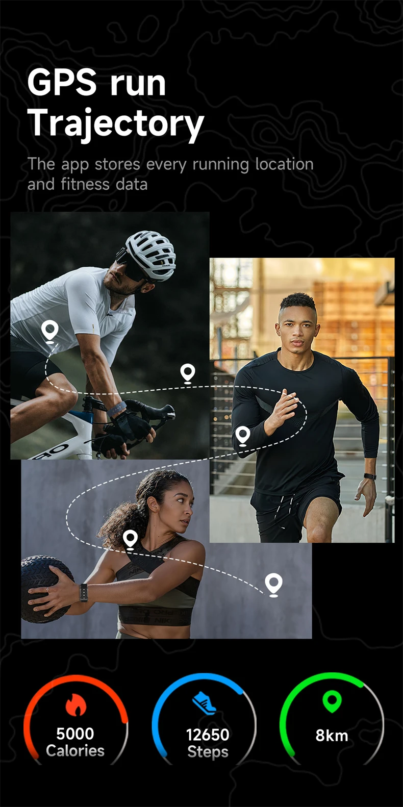 Smartwatch Fitness Tracker Mit Herzfrequenz- Und Blutdruckmesser_voghion.com