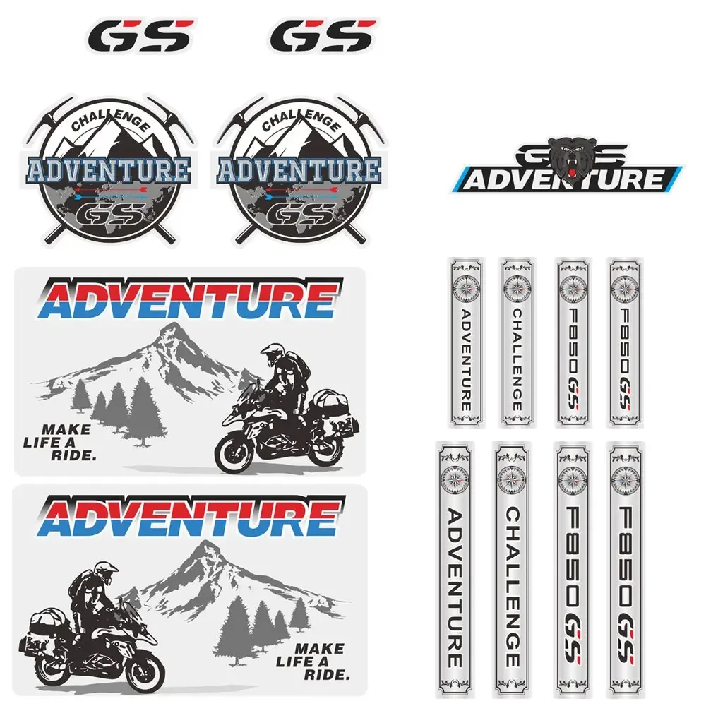 Moto Tail Top Side Boxs Custodie Panniers Bagagli Adesivi In Alluminio Decalcomanie Adv Gs Adventure Per Bmw F850Gs F850 850