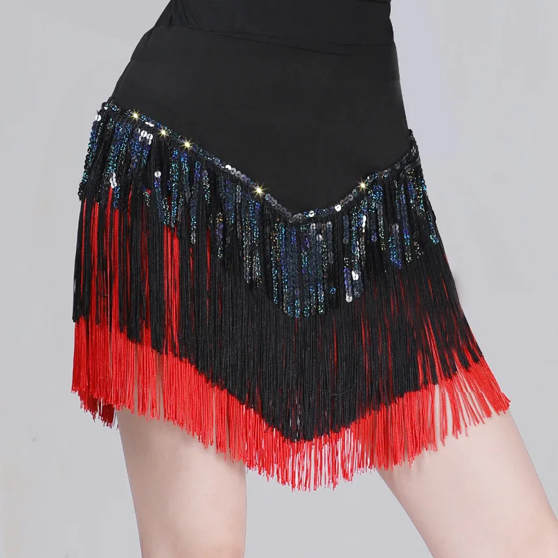 Latin Dance Skirts Tassel Pure Color Women's Performance Training High Polyester 2026 - $17.49