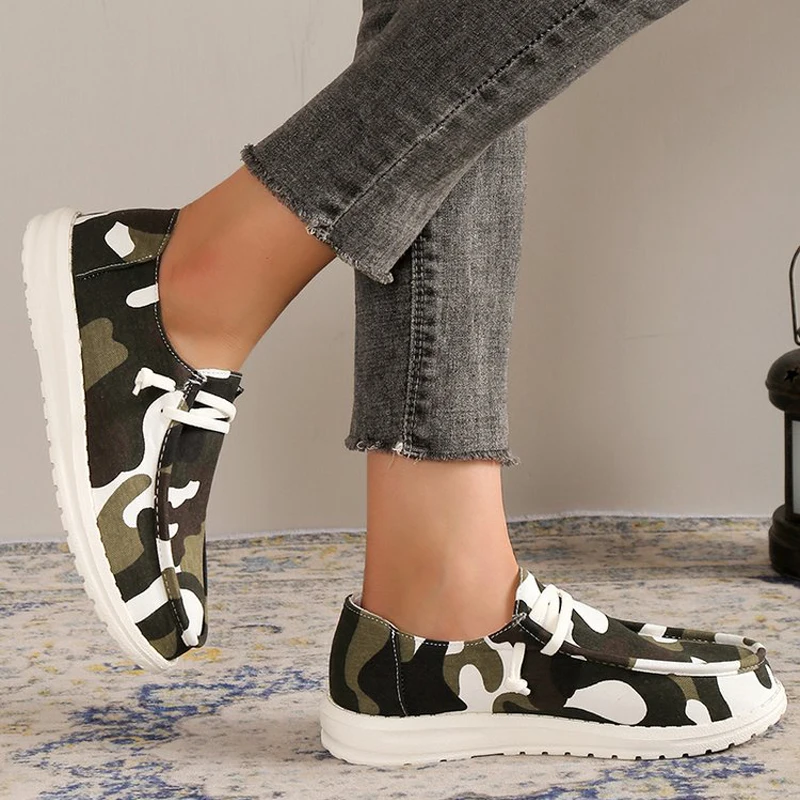 Woman Canvas Slip-on Flat Loafers Summer