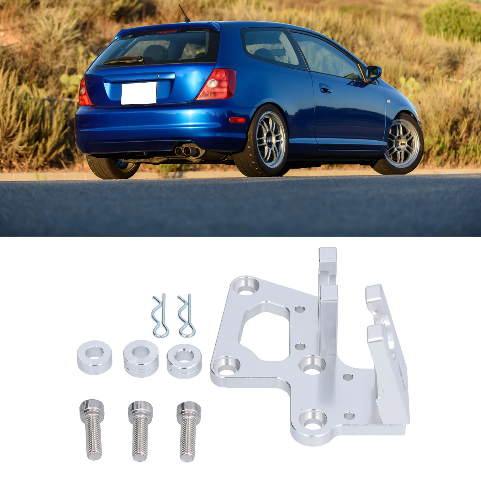 Transmission shifter cable bracket aluminum replacement transmission shifter repair kit shift cable bushing transmission mount replacement for Honda Acura RSXS K20 K24 K Series