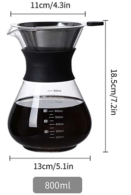 Leeseph Pour Over Coffee Maker with Stainless Stee...