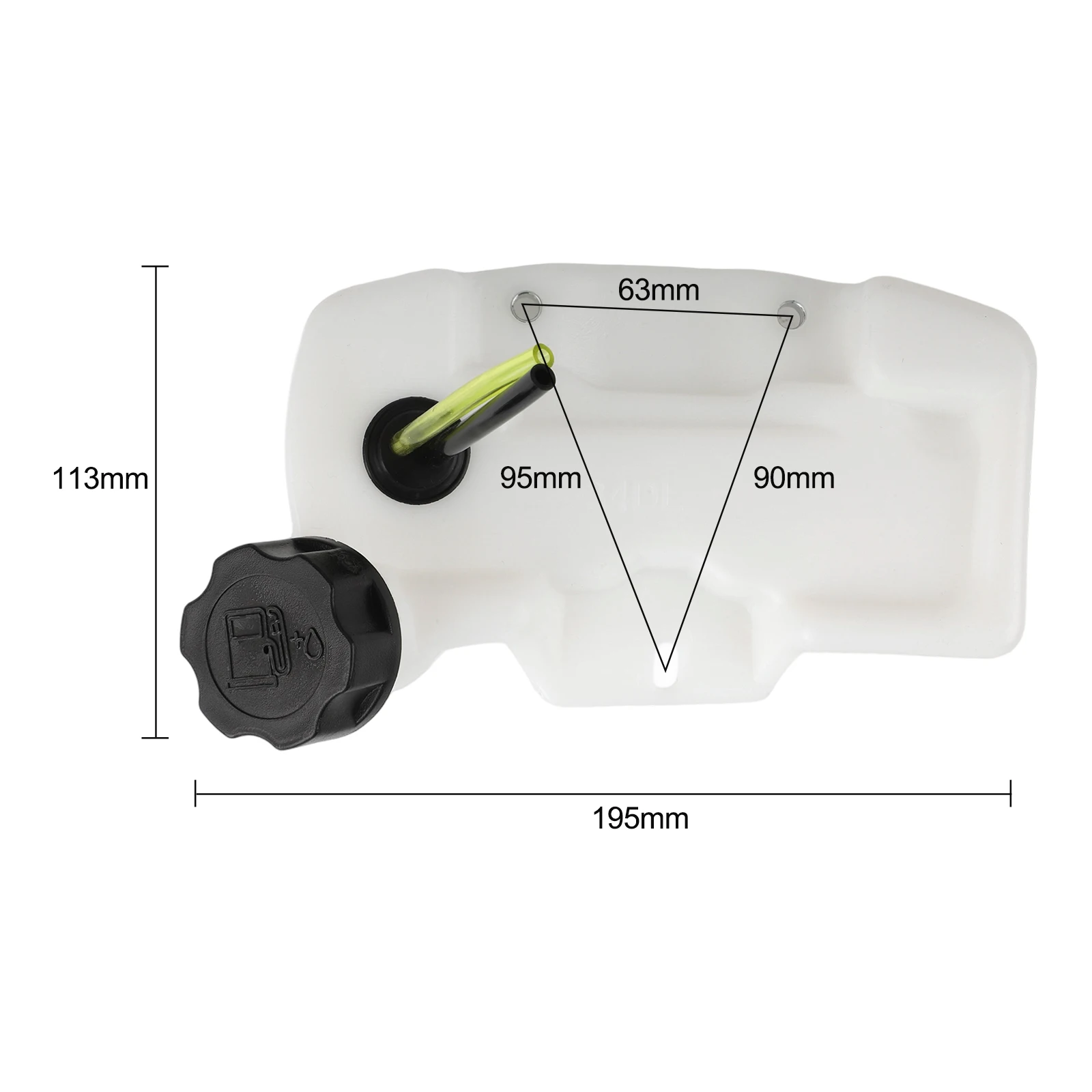 1Pcs Plastic Fuel Tank For 1E34F Oil Tank Fuel Tank With Cap Brush Cutters And Trimmers Parts Garden Tools Accessories