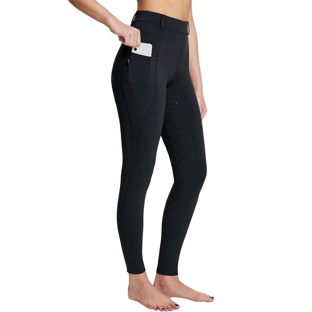 Winter Equestrian Pants Womens Warm Equestrian Clothing Riding Pants Drip Glue Anti Slip Cold Proof Thick Fleece Riding Breeches 3