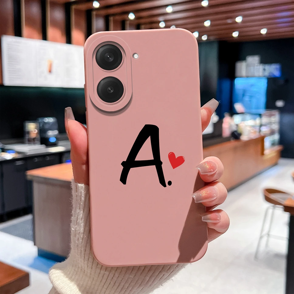 Love Letter Simple Style Shockproof Silicone Bumper Case with Camera Protection