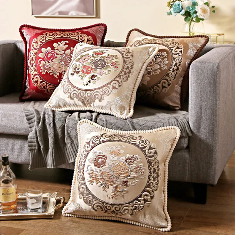 Elegant European-Style Decorative Pillowcase