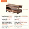 Lift Top Coffee Table - 39.4" Rectangle Coffee Table with Light & USB, Brown 5
