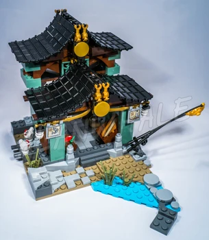 2028pcs Shinobi Temple of Airjitzu Village Blacksmith Workshop Smugglers Market 10427 Building Block Sets Compatible