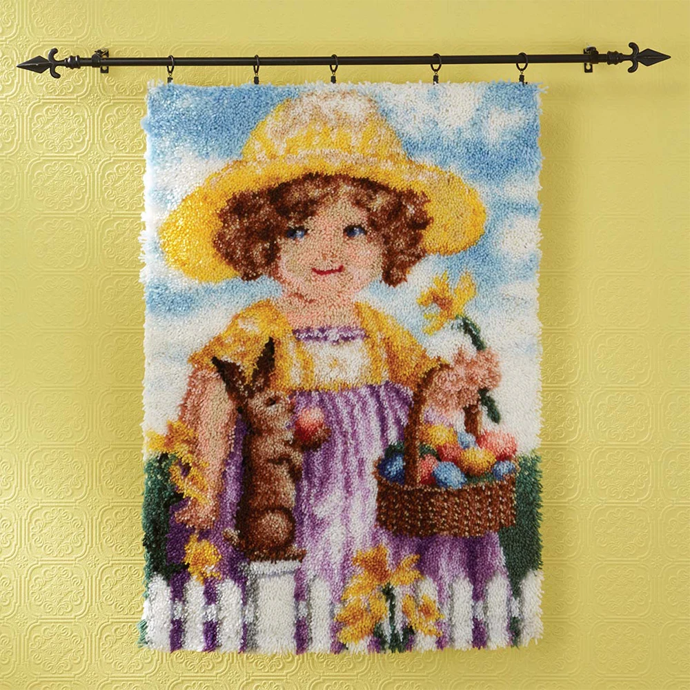 

Easter Decoration Latch hook rug kits for Adults Rug 3D Tapestry kit Crafts for adults Creative DIY Handcrafts diy bag