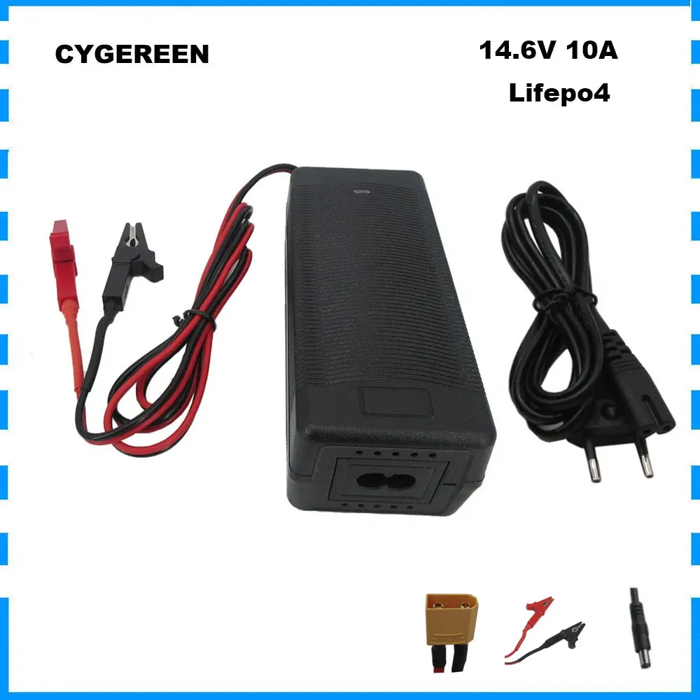 

SJT180E 12V 10A Lifepo4 Battery Fast Charger 14.6V Alligator Clip Connector 4S 12 Volt Iron Phosphate LFP Solar System Charger